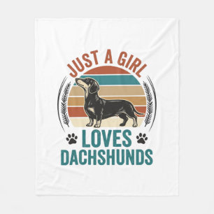 Dachshund Lover Shirt Vintage Sunset Dog Graphic_1 Fleece Blanket