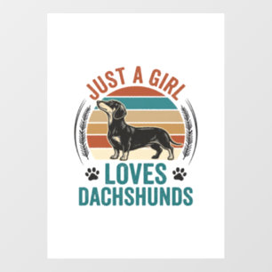 Dachshund Lover Shirt Vintage Sunset Dog Graphic_1 Window Cling