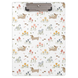 Dachshund Lover Weiner Dog Sausage Dog Wildflower Clipboard