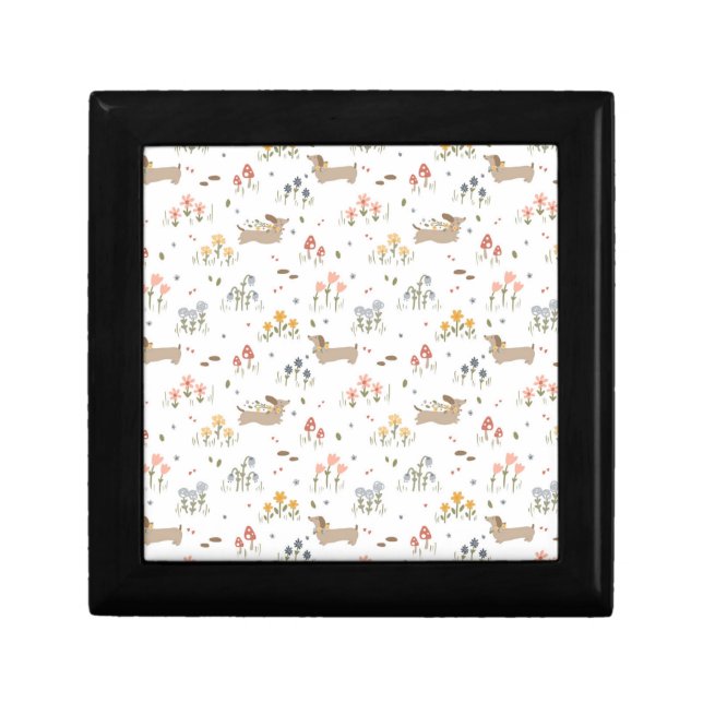 Dachshund Lover Weiner Dog Sausage Dog Wildflower Gift Box (Front)