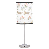 Dachshund Lover Weiner Dog Sausage Dog Wildflower Table Lamp (Back)