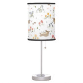 Dachshund Lover Weiner Dog Sausage Dog Wildflower Table Lamp (Left)