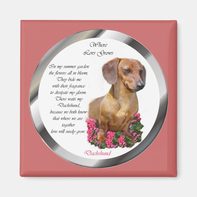 Dachshund Lovers Doxie Magnet (Front)