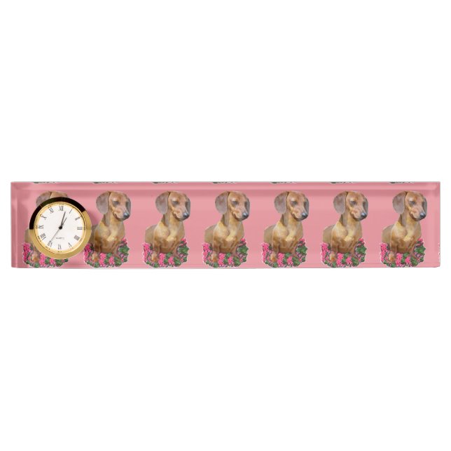 Dachshund Lovers Gifts Desk Name Plate (Front)