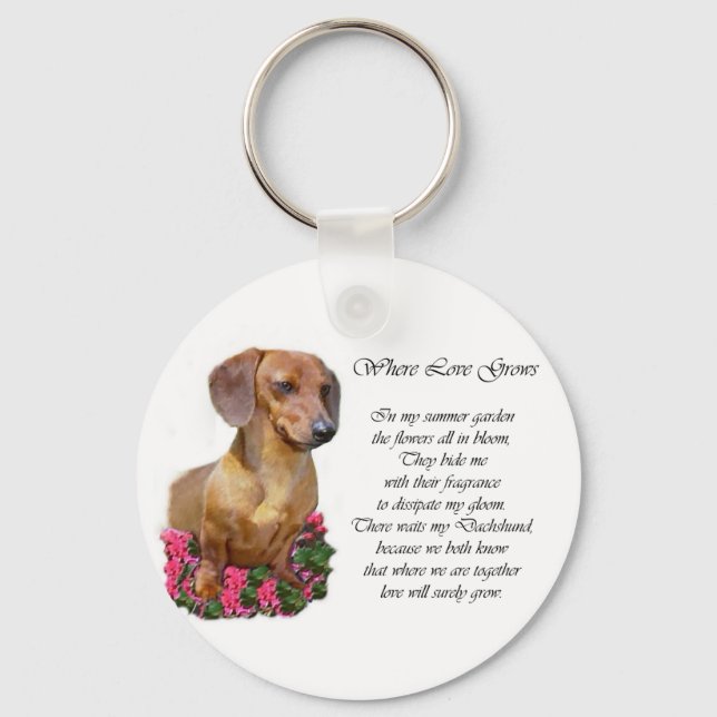 Dachshund Lovers Gifts Keychain (Front)