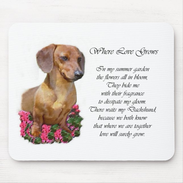 Dachshund Lovers Gifts Mouse Pad (Front)