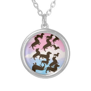 Dachshund Lover's Silver Plated Necklace