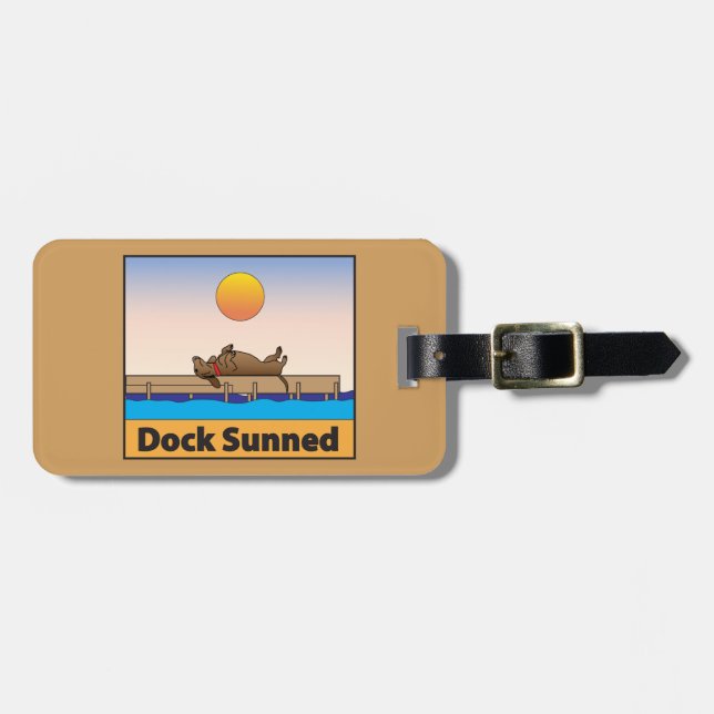 Dachshund luggage tag (Front Horizontal)