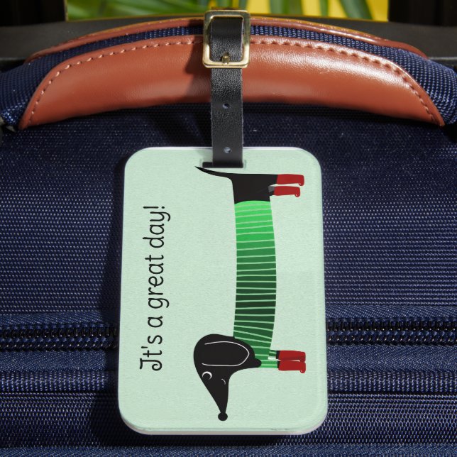 Dachshund  luggage tag (Front Insitu 2)