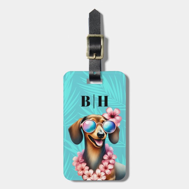 Dachshund Luggage Tags (Front Vertical)
