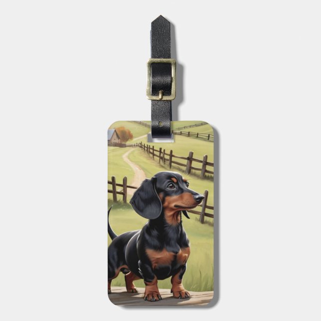 Dachshund Luggage Tags (Front Vertical)