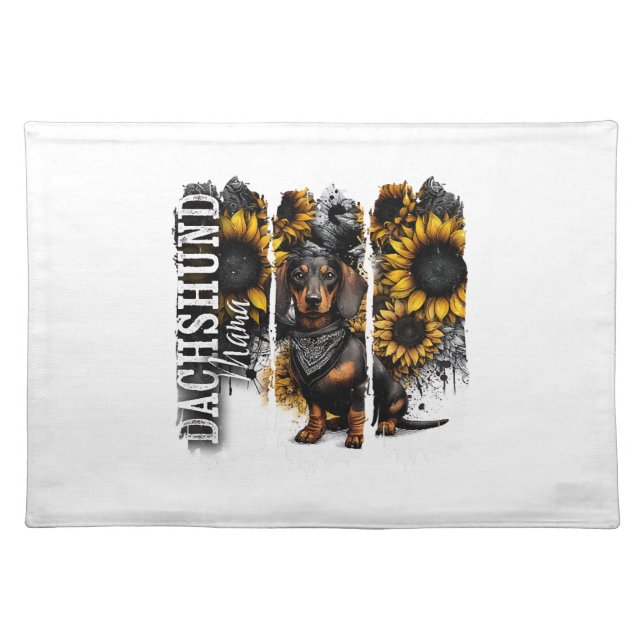 Dachshund Mama  Cloth Placemat (Front)