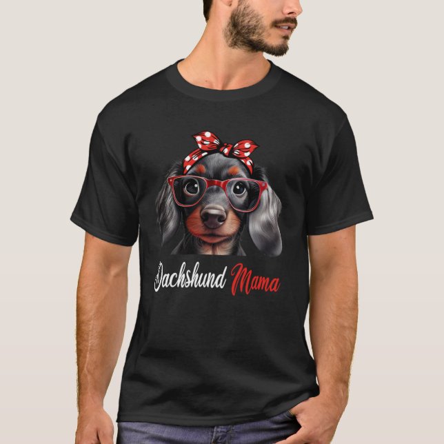 Dachshund Mama Dog Mom Headband Mothers Day T-Shirt (Front)