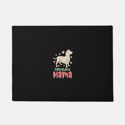 Dachshund Mama _ Floral Mothers Day Pet Animal Do Doormat