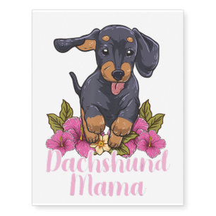 Dachshund Mama Mom Wiener Doxie Lover Owner Gift Temporary Tattoos