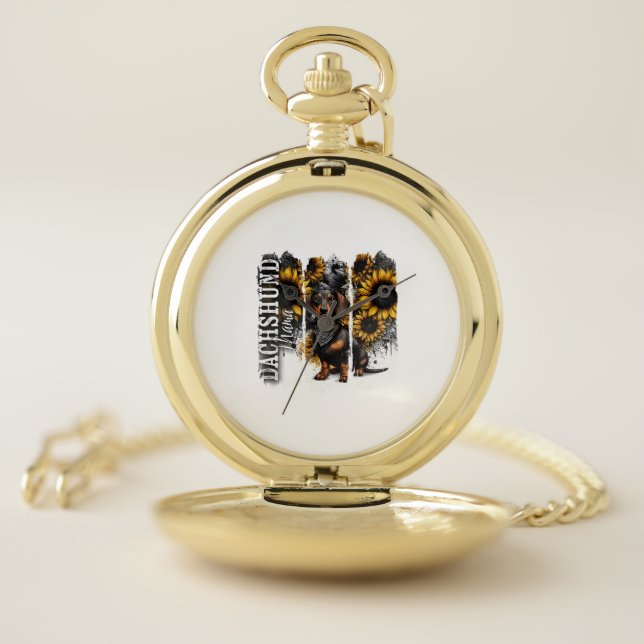 Dachshund Mama  Pocket Watch (Inside)