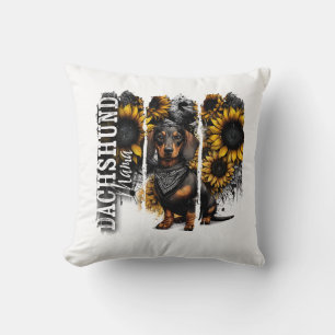 Dachshund Mama Throw Pillow