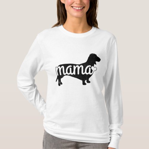 Dachshund Mama Wiener Dog Doxie Mom Funny Cute Gif T_Shirt