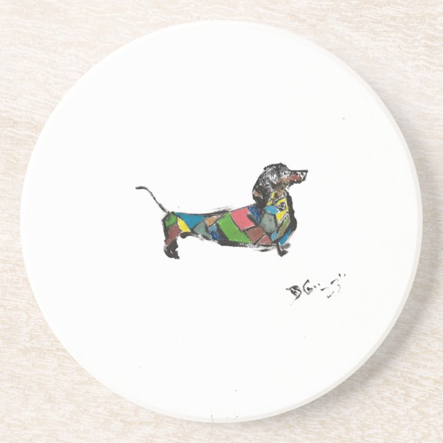 Dachshund Marble Coasters (Front)