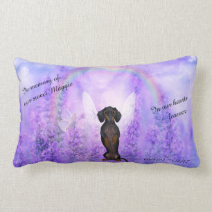 Dachshund Memorial Rainbow Bridge Pillow