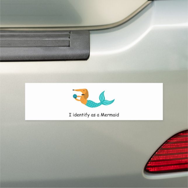 Dachshund Mermaid Bumper Magnet (In Situ)