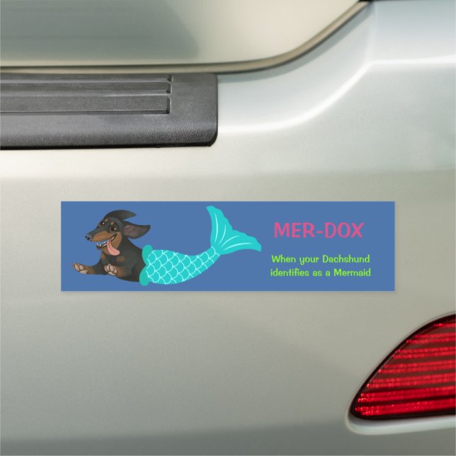 DACHSHUND MERMAID  MERDOX bumper magnet (In Situ)