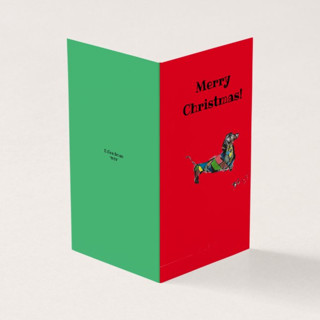 Dachshund Merry Christmas Cards (Outside)