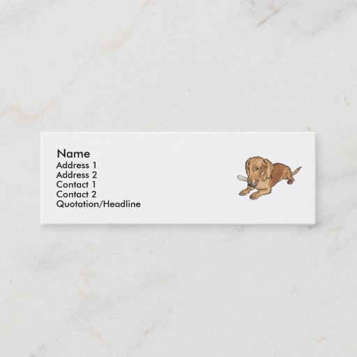 Customizable Dachshund Business Cards