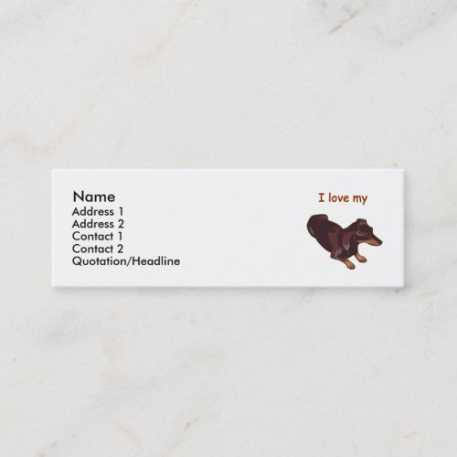 Dachshund Business Cards
