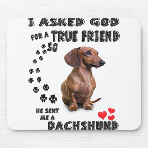 Dachshund Miniature Gift Sausage Dog Weenie Wog Mouse Pad