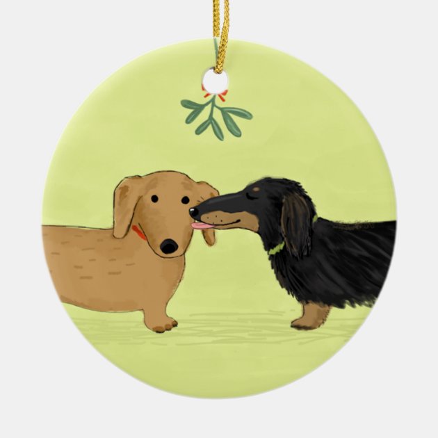 Black Velvet Dachshund Ornament