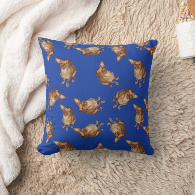 Dachshund Mix Dog  Throw Pillow (Blanket)