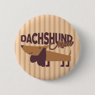 Dachshund Mom, 2¼ Inch Round Button