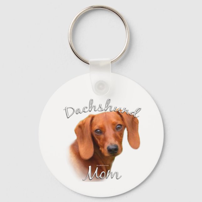 Dachshund Mom 2 Keychain (Front)