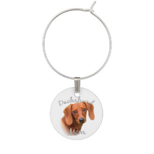 Dachshund Mom 2 Wine Charm