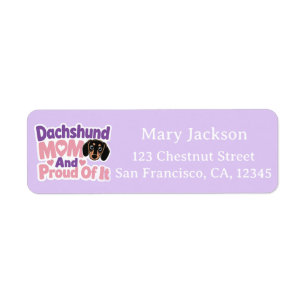 Dachshund Mom and Proud of It Label