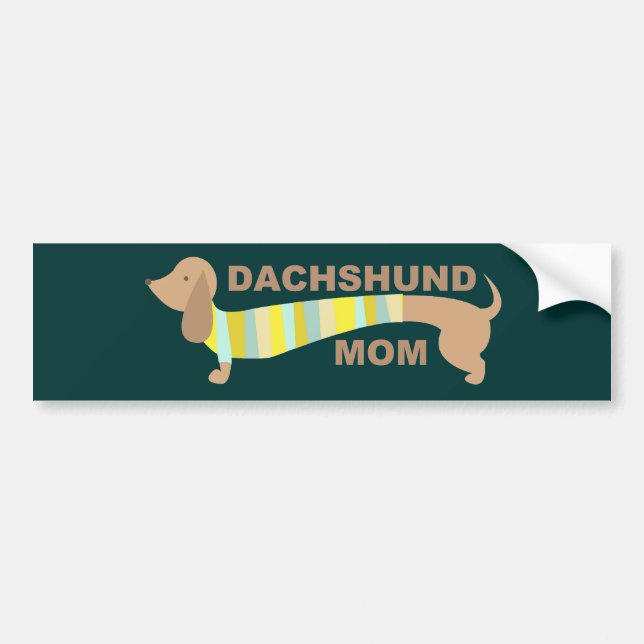 Dachshund Mom Bumper Sticker (Front)