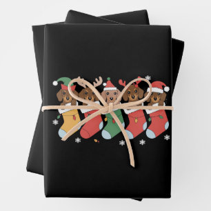 Dachshund Mom Christmas Dog Lover Gift New Year Wrapping Paper Sheets
