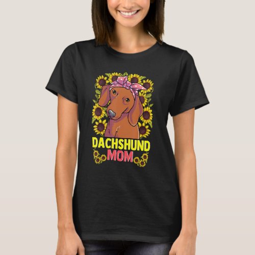Dachshund Mom Dachshund Dog Mama Mothers Day Wein T_Shirt
