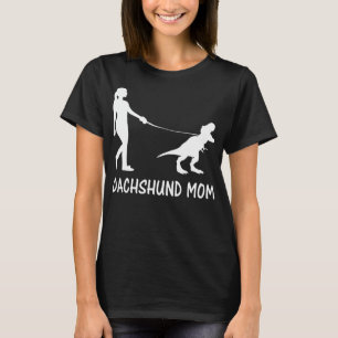 Dachshund Mom Doxie Mama Dog Dinosaur Women T-Shirt