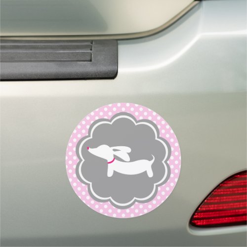 Dachshund Mom Golfer Gift Pink Ball Marker Pin Car Magnet