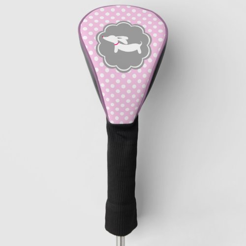 Dachshund Mom Golfer Gift Pink Head Cover Woods
