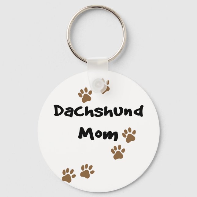 Dachshund Mom Keychain (Front)