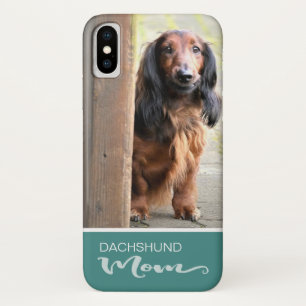 Dachshund Mom Longhaired  Add Your Dog Photo iPhone X Case