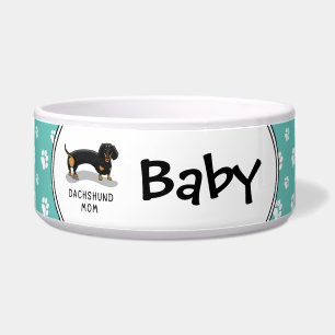 Dachshund Mom (S black & tan) - Cute dog Bowl
