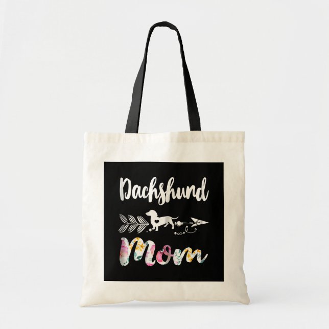 Dachshund Mom Tote Bag (Front)