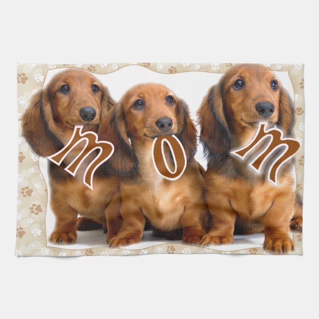 Dachshund MOM Towel (Horizontal)