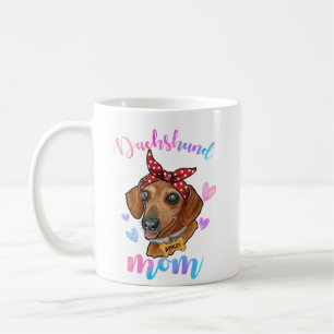 Dachshund Mom Watercolor Dog Mom  Coffee Mug