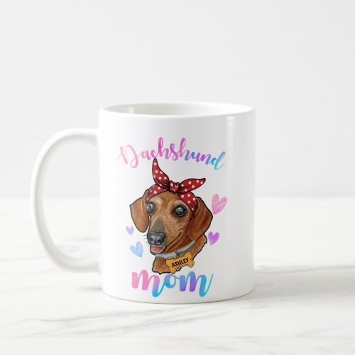 Dachshund Mom Watercolor Dog Mom  Coffee Mug