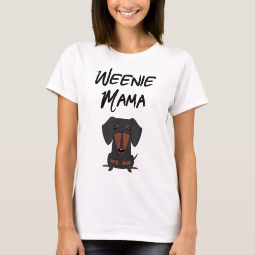 Dachshund Mom Weiner dog Womens T_Shirt